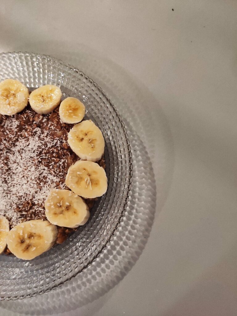 porridge banane chocolat